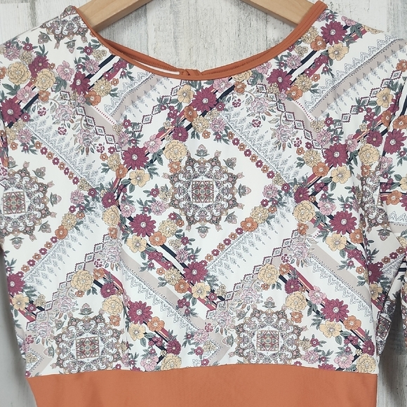 Rusty Black Rust Free Soul Long Sleeve One Piece Swimwear Swimsuit Size 12 NEW - Picture 2 of 9